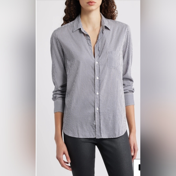 Frank & Eileen Tops - Frank & Eileen,Eileen Relaxed Button-Up Shirt, Size Large